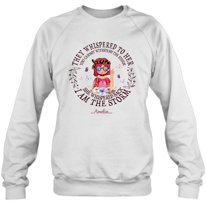 Custom Personalized Hippie Girl T-shirt/ Pullover Hoodie - Best Gift For Girl - I Am The Storm