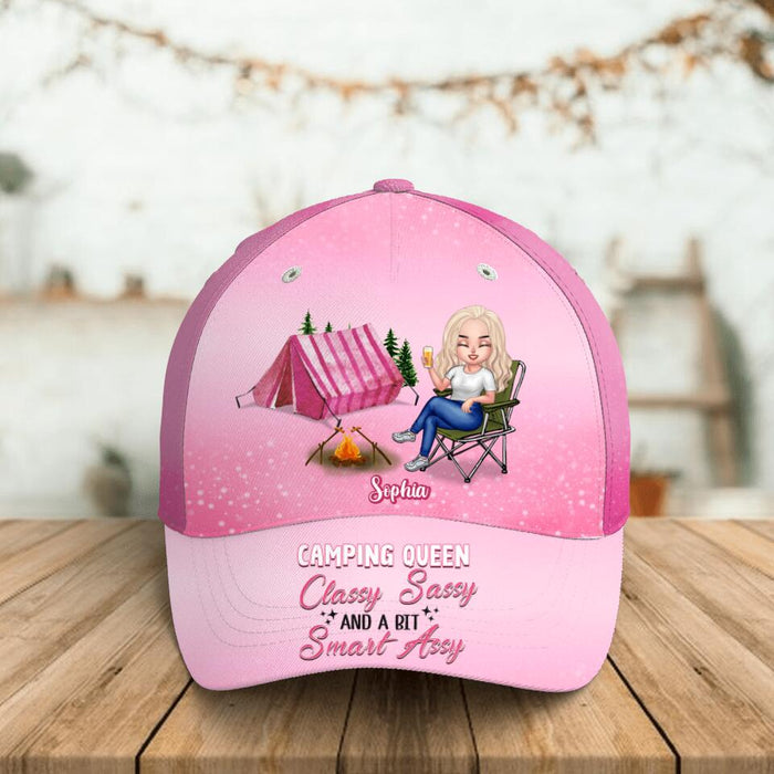 Custom Personalized Camping Queen Classic Cap - Gift Idea For Camping Lover -Camping Queen Classy Sassy And A Bit Smart Assy