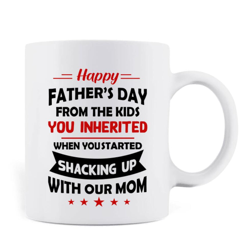 Personalized Step Dad Mug - Up to 5 Kids - Gift Idea For Father's Day - Happy Father's Day