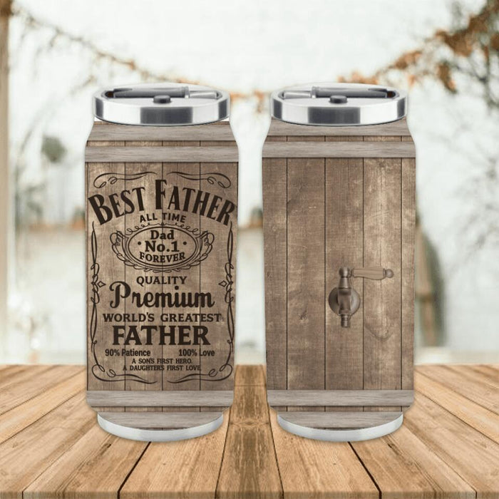 Best Father All Time Soda Can Tumbler - Gift Idea For Father From Daughter/ Son - Happy Father's Day