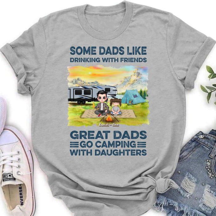 Personalized Father Daughter Camping Shirt/ Pullover Hoodie - Father's Day Gift Idea For Father/ Camping Lover - My Favorite Camping Buddies Call Me Dad