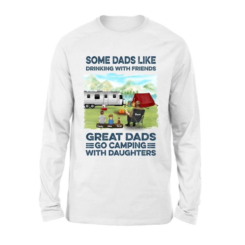Personalized Father Daughter Camping Shirt/ Pullover Hoodie - Father's Day Gift Idea For Father/ Camping Lover - My Favorite Camping Buddies Call Me Dad