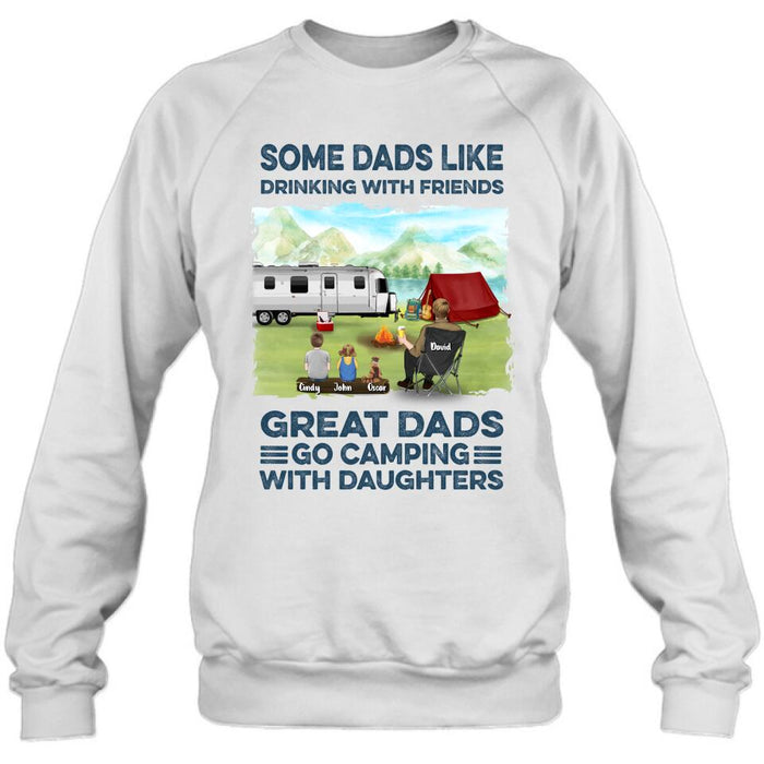 Personalized Father Daughter Camping Shirt/ Pullover Hoodie - Father's Day Gift Idea For Father/ Camping Lover - My Favorite Camping Buddies Call Me Dad