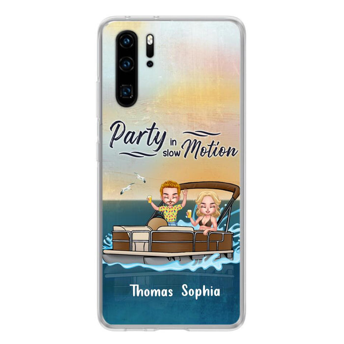 Custom Personalized Pontoon Couple/ Queen/ Captain Phone Case - Pontoon Gift Idea - Husband And Wife Pontoon Partners For Life - Case For Xiaomi, Oppo And Huawei