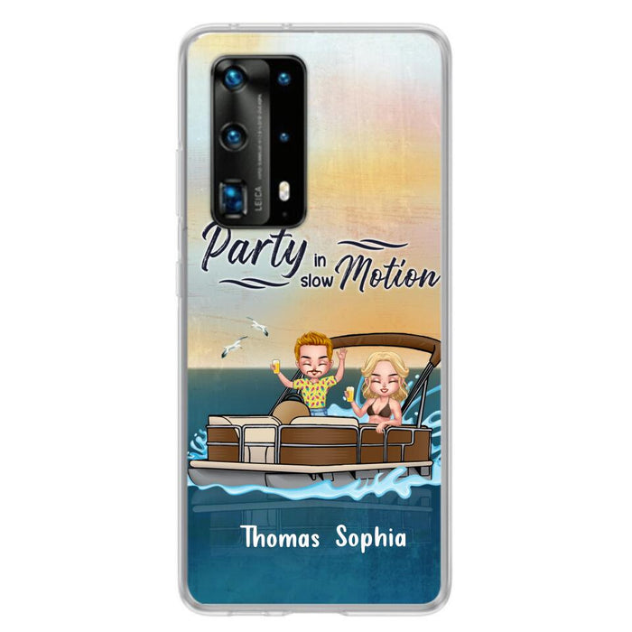 Custom Personalized Pontoon Couple/ Queen/ Captain Phone Case - Pontoon Gift Idea - Husband And Wife Pontoon Partners For Life - Case For Xiaomi, Oppo And Huawei