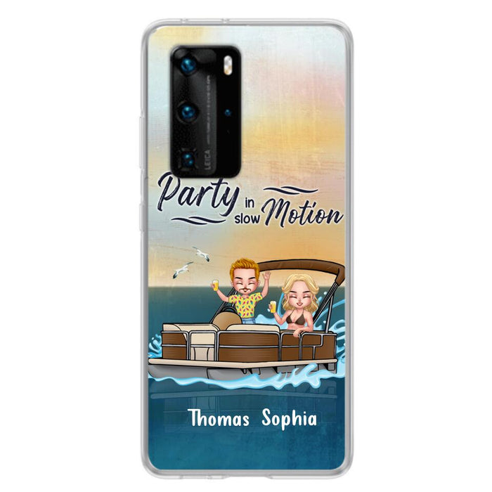 Custom Personalized Pontoon Couple/ Queen/ Captain Phone Case - Pontoon Gift Idea - Husband And Wife Pontoon Partners For Life - Case For Xiaomi, Oppo And Huawei