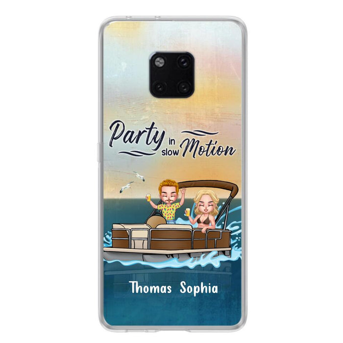 Custom Personalized Pontoon Couple/ Queen/ Captain Phone Case - Pontoon Gift Idea - Husband And Wife Pontoon Partners For Life - Case For Xiaomi, Oppo And Huawei