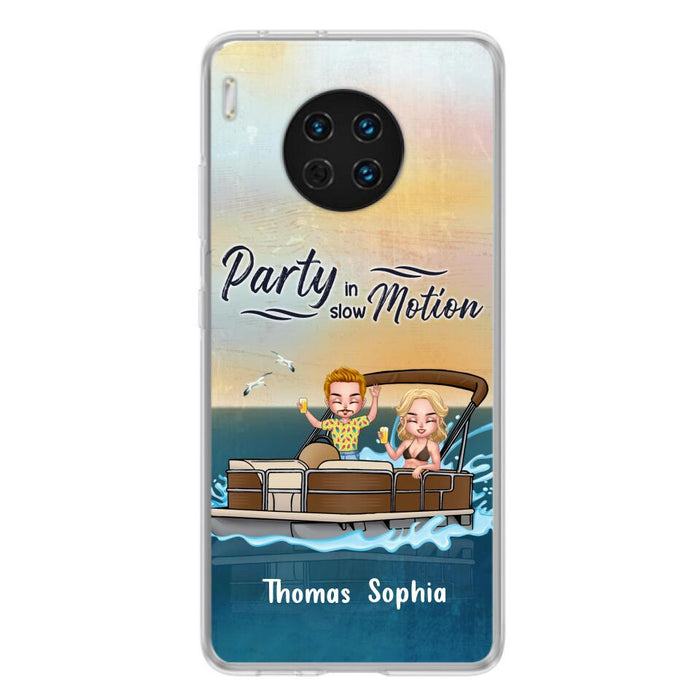 Custom Personalized Pontoon Couple/ Queen/ Captain Phone Case - Pontoon Gift Idea - Husband And Wife Pontoon Partners For Life - Case For Xiaomi, Oppo And Huawei