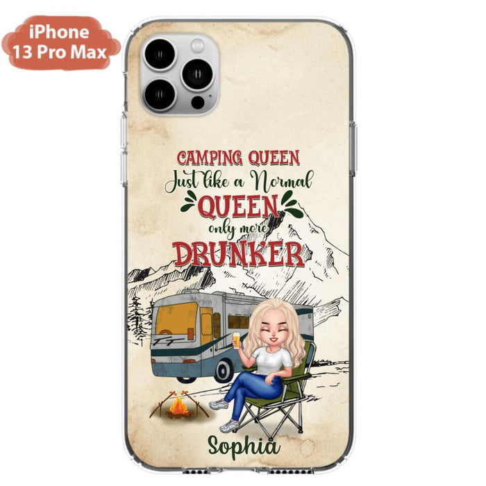 Custom Personalized Camping Queen Phone Case - Gift Idea For Camping Lovers - Camping Queen Classy Sassy And A Bit Smart Assy - Case For iPhone And Samsung
