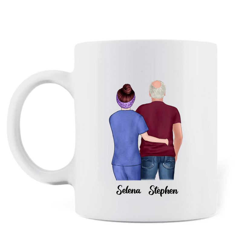 Personalized Nurse Dad Coffee Mug - Nurse Gift Idea For Father's Day - My Favorite Nurse Calls Me Dad