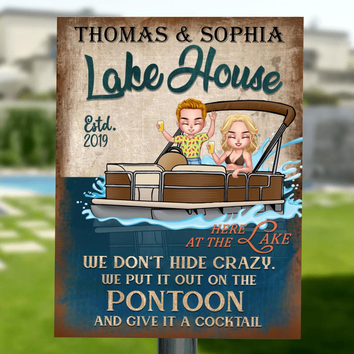 A Pontoon Captain And His Pontoon Queen Live Here - Couple Gift