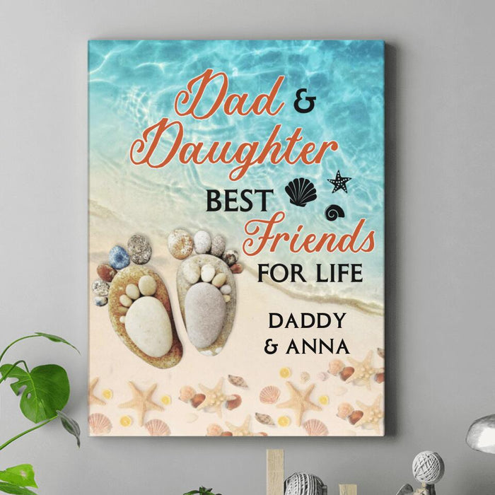 Custom Personalized Dad And Son/Daughter Best Friends For Life Canvas - Gift Idea For Father's Day - Gift For Son/ Daughter From Dad