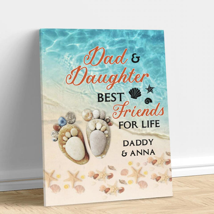 Custom Personalized Dad And Son/Daughter Best Friends For Life Canvas - Gift Idea For Father's Day - Gift For Son/ Daughter From Dad
