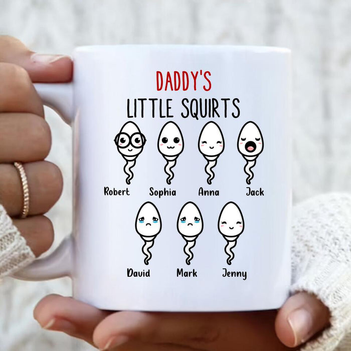 Custom Personalized Father's Day Coffee Mug - Gift Idea For Father's Day with up to 7 Sperms