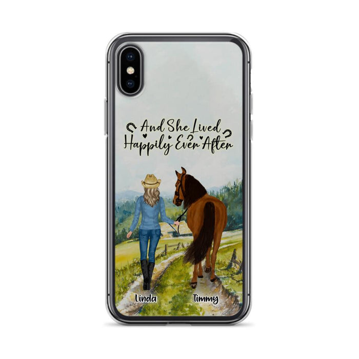 Custom Personalized Horse Girl Phone Case - Upto 4 Horses - Best