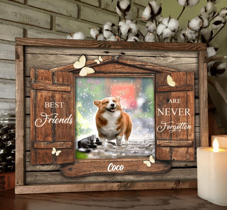 Custom Personalized Memorial Pet Custom Photo Poster - Memorial Gift Idea - Best Friends Are Never Forgotten