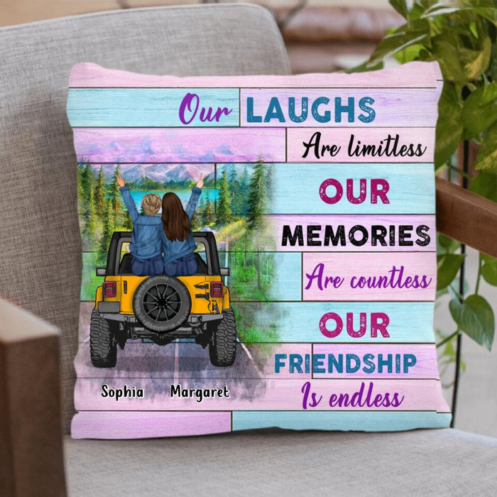 Custom Personalized Off-road Girl Pillow Cover - Gift Idea For Best Friends - Our Friendship Is Endless