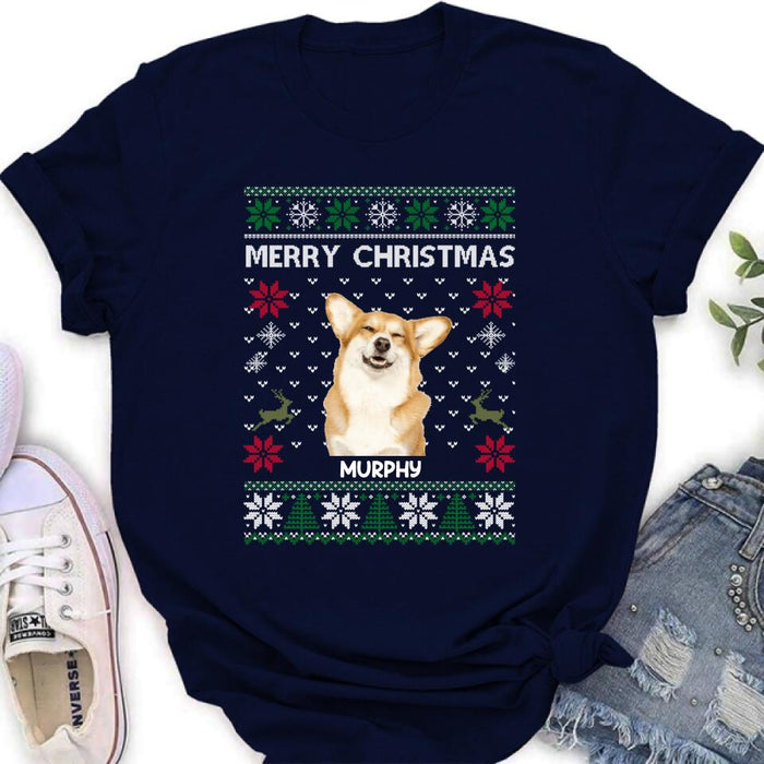 Custom Personalized Dog Sweatshirt - Best Gift For Dog Lover - Merry Christmas