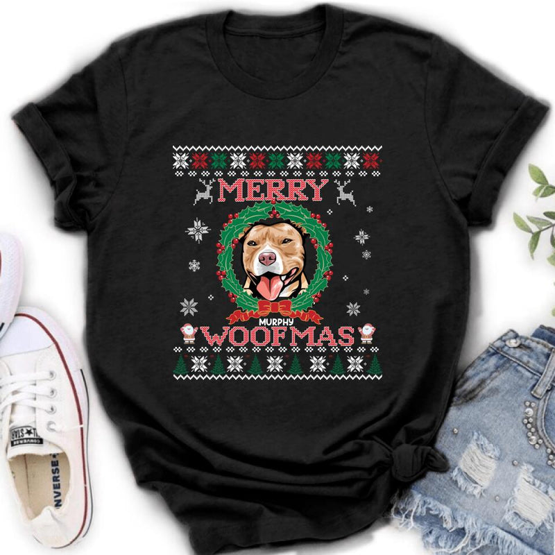 Personalized Dog Sweatshirt - Up to 5 Dogs - Best Gift For Dog Lover - Merry Woofmas