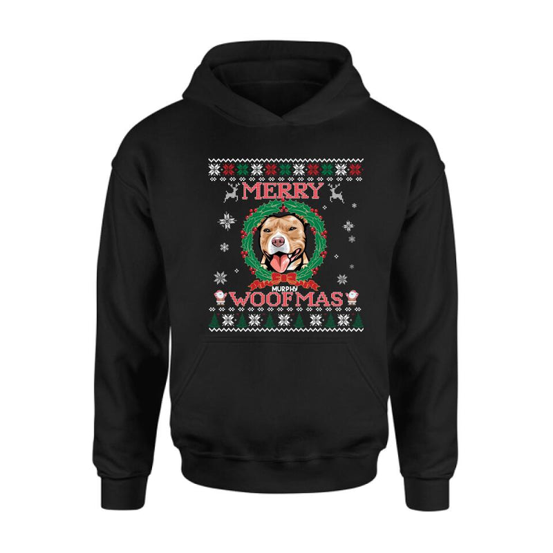 Personalized Dog Sweatshirt - Up to 5 Dogs - Best Gift For Dog Lover - Merry Woofmas