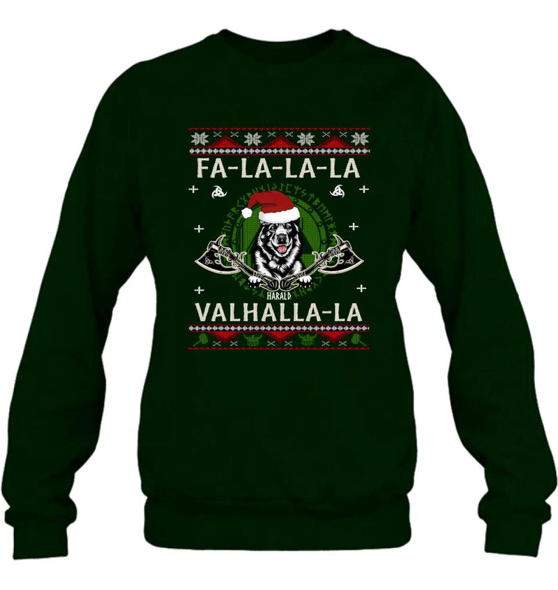 Personalized Viking Xmas Dog Ugly Sweatshirt/Hoodie - Up to 4 Dogs - Best Gift For Dog Lover