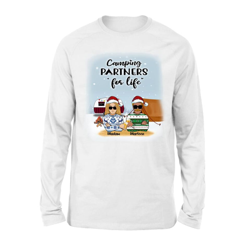 Personalized Camping Front View Sweater/T-shirt - Gift For Camping Lovers - Camping Partners For Life