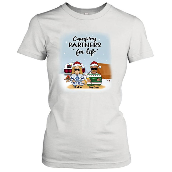 Custom Personalized Camping Front View Sweater/T-shirt - Gift For Camping Lovers - Camping Partners For Life