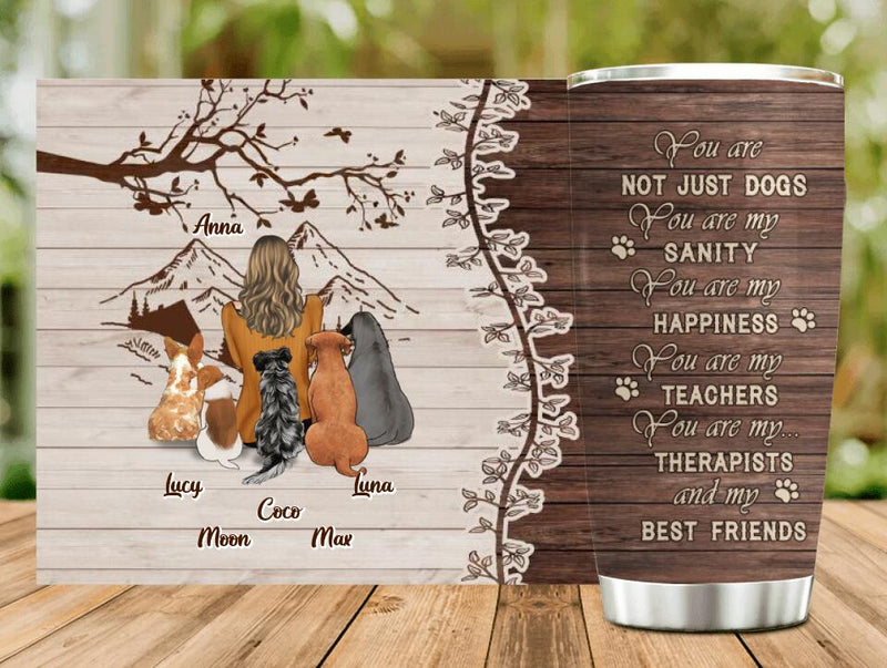 Personalized Pet Mom/Dad Tumbler - Gift Idea For Pet Lover with up to 5 Pets - You Are My Sanity