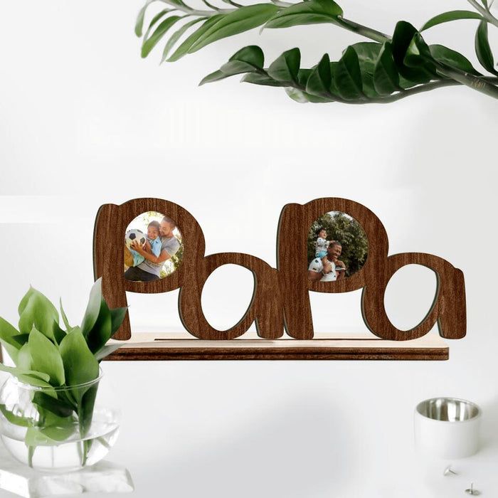 Custom Personalized Papa Wooden Plaque - Gift Idea For Father's Day