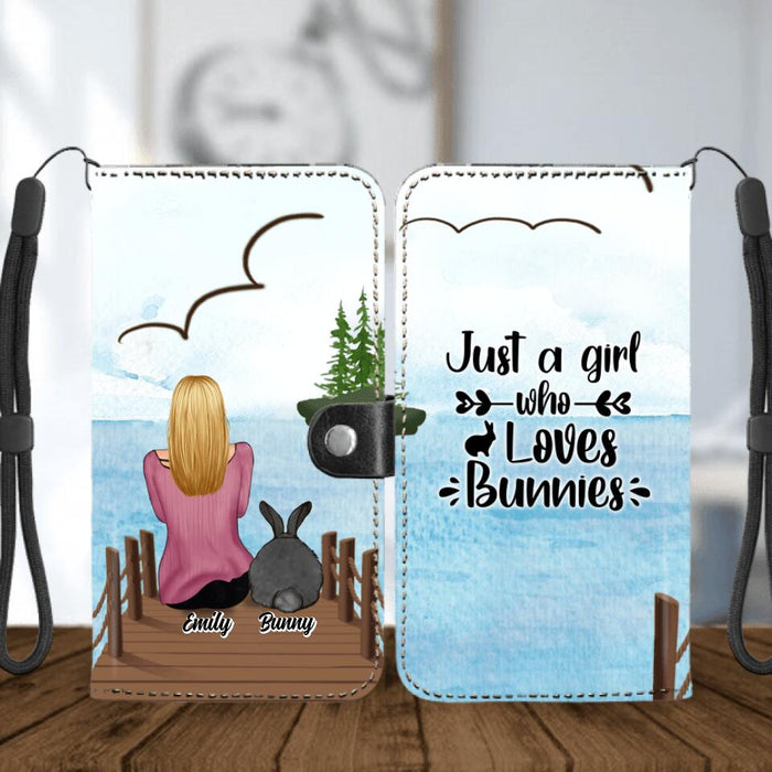 Custom Personalized Bunny Mom Phone Wallet - Gifts For Rabbit Lovers With Up to 5 Rabbits - All You Need Is Love And A Bunny