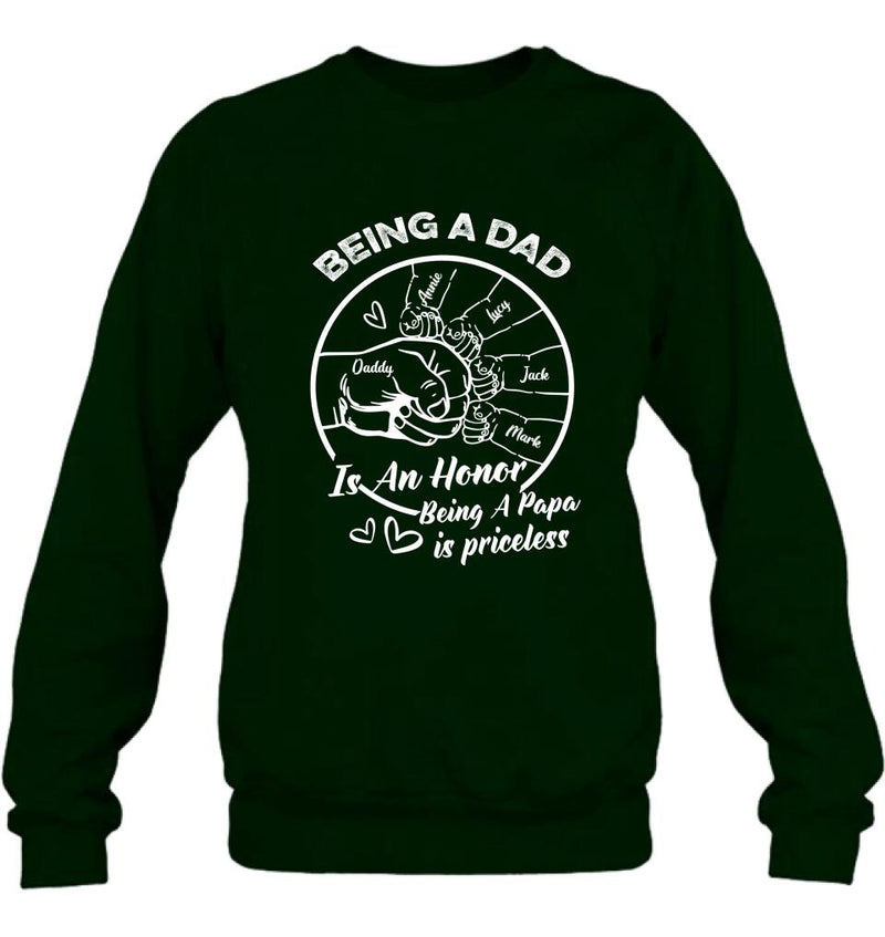 Personalized Happy Father's Day Shirt - Gift Idea From Daughter/Son To Dad - Being A Dad Is An Honor