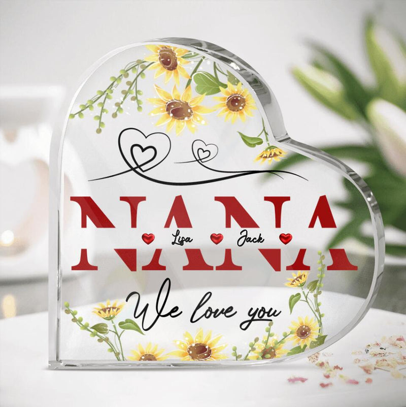 Personalized Mother Acrylic Plaque - Up to 4 Kids - Gift Idea For Mother's Day - We Love You