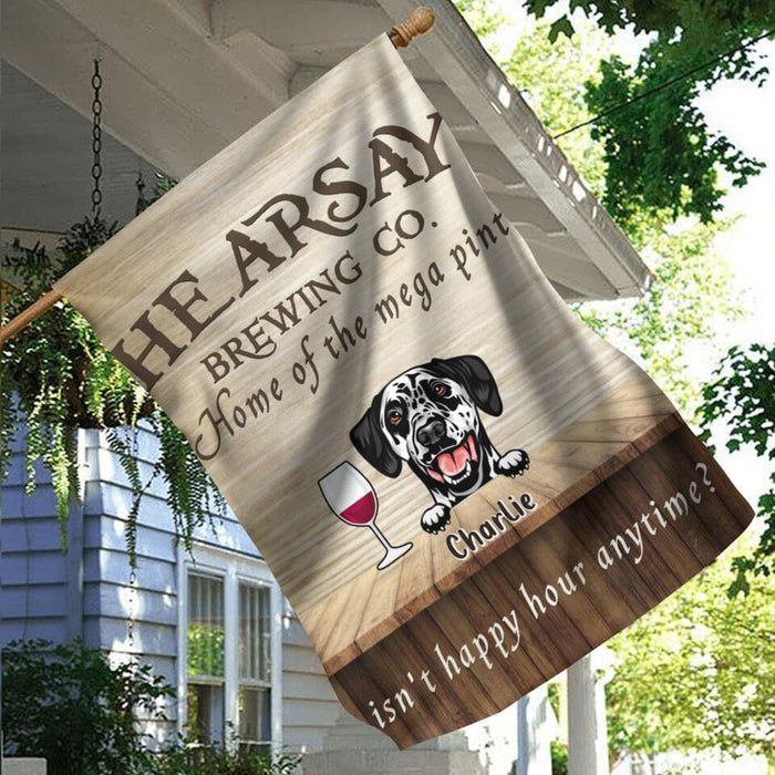 Custom Personalized Dogs Flag Sign - Gift For Dog Lover - Hearsay Brewing co. Home Of The Mega Pint