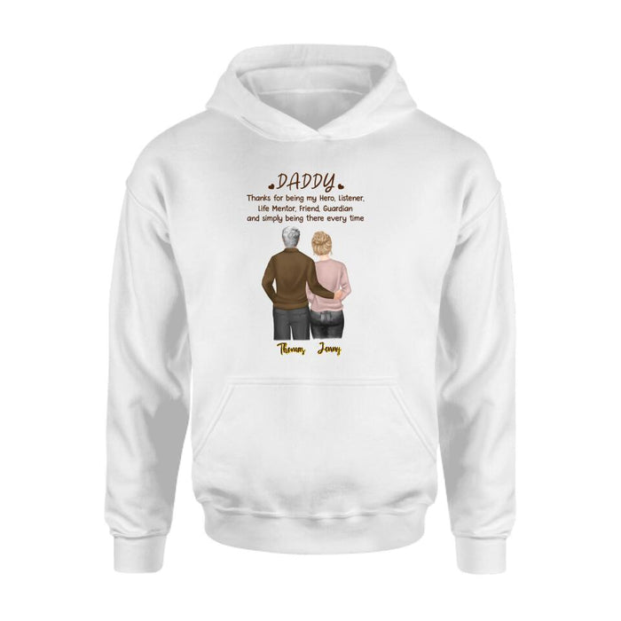 Thank You For Being Our Dad - Family Personalized Custom Unisex T-shirt Designed By Nutritious Direction