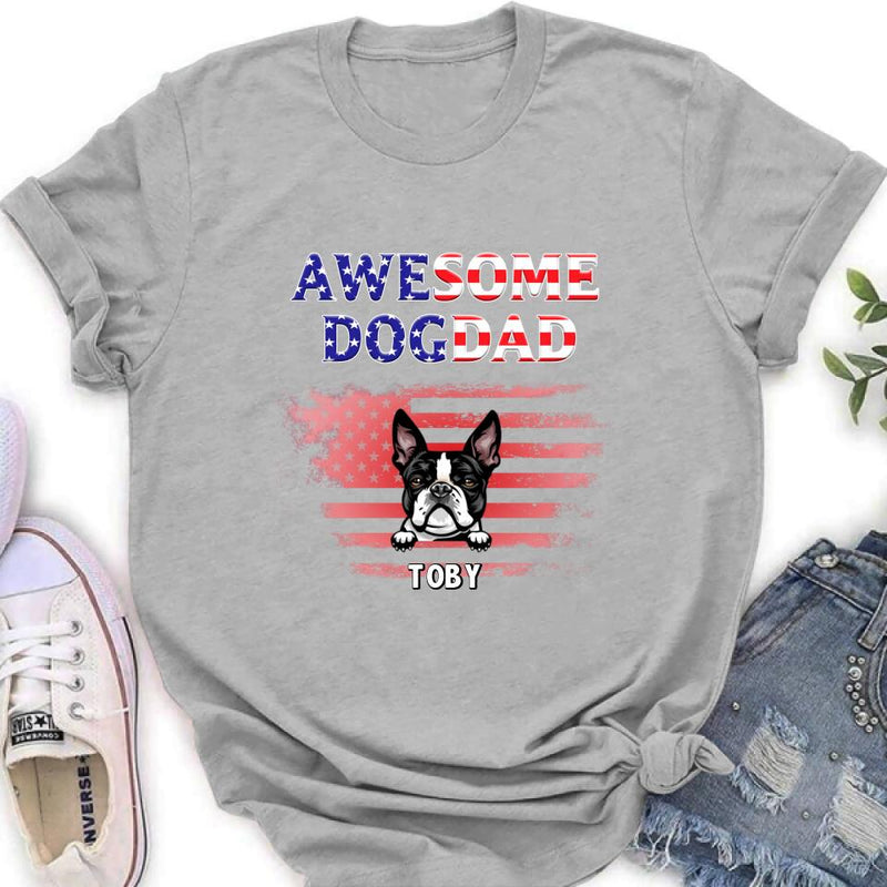 Personalized Dog Dad Shirt/Hoodie - Gift Idea For Father's Day/Dog Lovers - Up To 6 Dogs - Awesome Dog Dad