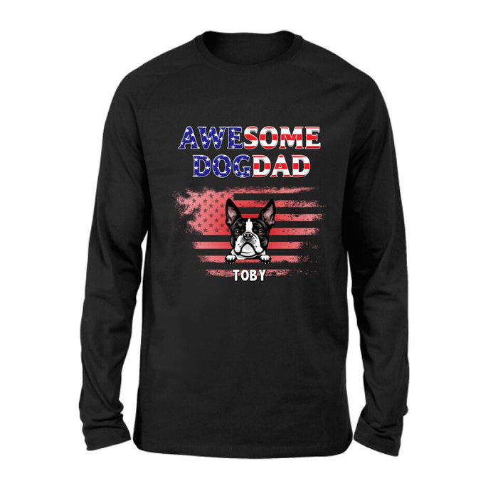 Custom Personalized Dog Dad Shirt/Hoodie - Gift Idea For Father's Day/Dog Lovers - Up To 6 Dogs - Awesome Dog Dad