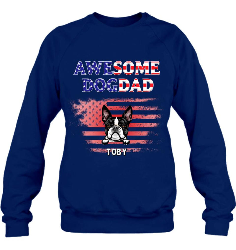 Personalized Dog Dad Shirt/Hoodie - Gift Idea For Father's Day/Dog Lovers - Up To 6 Dogs - Awesome Dog Dad