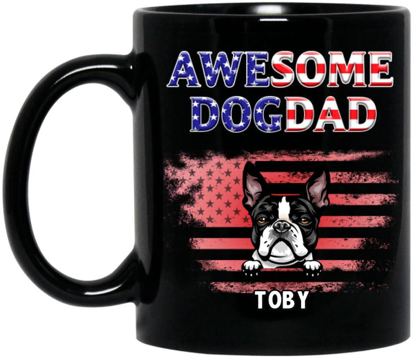 Custom Personalized Dog Dad Coffee Mug - Gift Idea For Father's Day/Dog Lovers - Up To 6 Dogs - Awesome Dog Dad