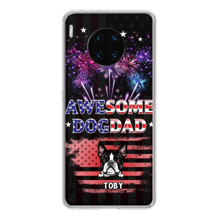 Custom Personalized Dog Dad Phone Case - Gift Idea For Father's Day/Dog Lovers - Up To 6 Dogs - Awesome Dog Dad - Cases For Oppo, Xiaomi & Huawei