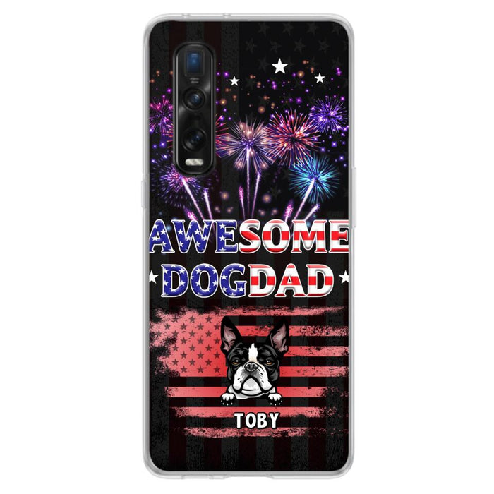 Custom Personalized Dog Dad Phone Case - Gift Idea For Father's Day/Dog Lovers - Up To 6 Dogs - Awesome Dog Dad - Cases For Oppo, Xiaomi & Huawei