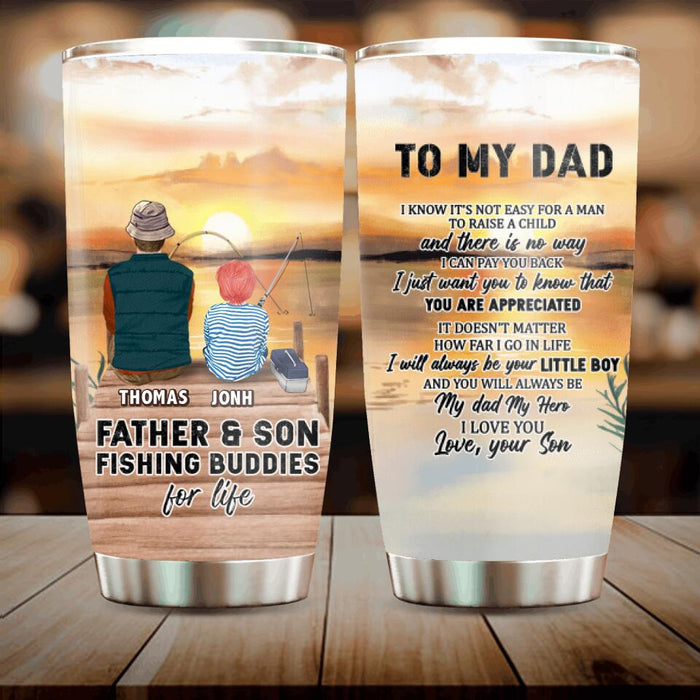 Custom Personalized Fishing Tumbler - Gift Idea For Father's Day - To My Dad