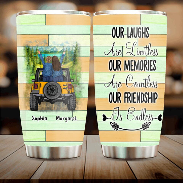 Custom Personalized Off-road Girl Tumbler - Gift Idea For Best Friends - Our Friendship Is Endless
