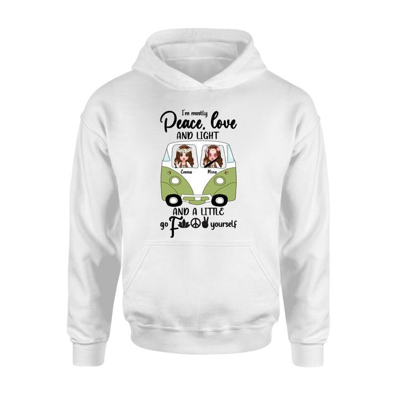 Personalized Hippie Girls T-Shirt/Long Sleeve/Sweatshirt/Pullover Hoodie - Gift For Hippies/Hodophiles/Friends - Stay Trippy Little Hippie