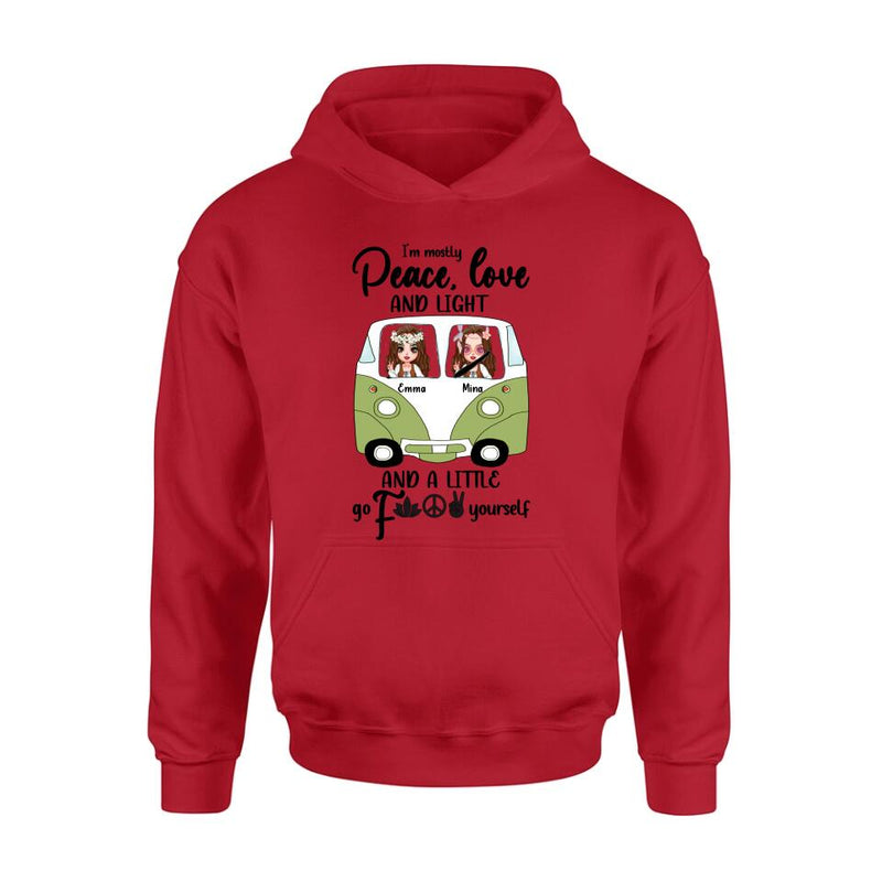 Personalized Hippie Girls T-Shirt/Long Sleeve/Sweatshirt/Pullover Hoodie - Gift For Hippies/Hodophiles/Friends - Stay Trippy Little Hippie