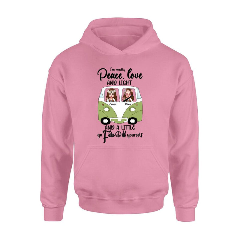 Personalized Hippie Girls T-Shirt/Long Sleeve/Sweatshirt/Pullover Hoodie - Gift For Hippies/Hodophiles/Friends - Stay Trippy Little Hippie