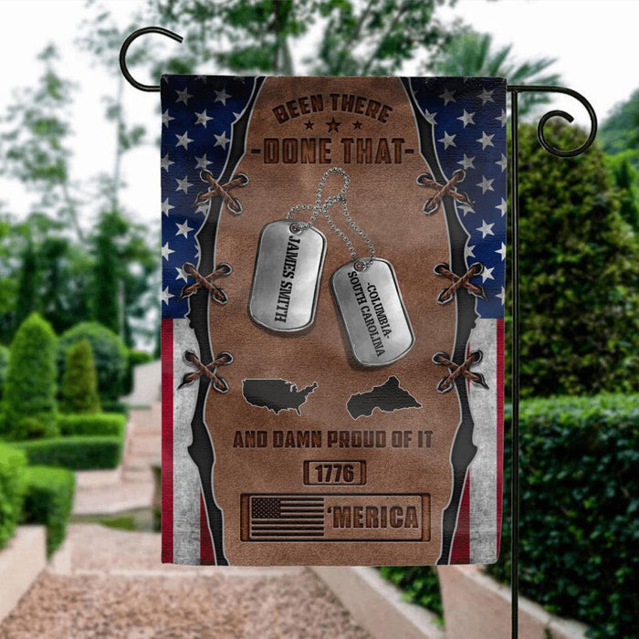 Custom Personalized Veteran Flag Sign - Gift Idea For Father/ Veteran/ Independence Day - Been There Done That