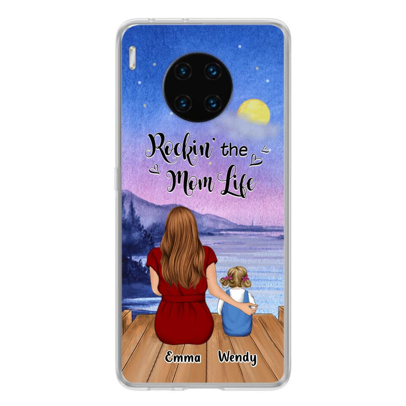 Personalized Mom Phone Case - Mom With Up to 5 Children - Best Gift For Mother's Day/Family - Rockin' The Mom Life - Case for Xiaomi, Huawei & Oppo