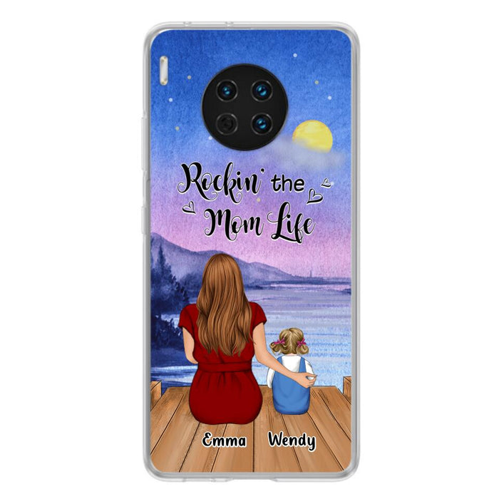 Custom Personalized Mom Phone Case - Mom With Upto 5 Children - Best Gift For Mother's Day/Family - Rockin' The Mom Life - Case for Xiaomi, Huawei & Oppo