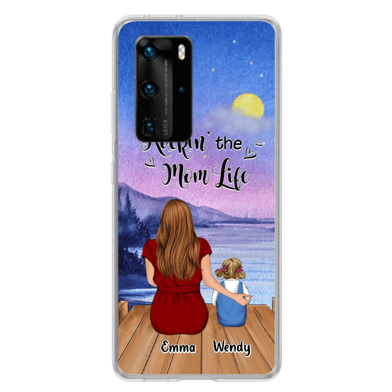 Personalized Mom Phone Case - Mom With Up to 5 Children - Best Gift For Mother's Day/Family - Rockin' The Mom Life - Case for Xiaomi, Huawei & Oppo