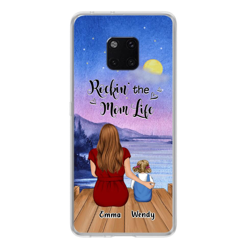 Personalized Mom Phone Case - Mom With Up to 5 Children - Best Gift For Mother's Day/Family - Rockin' The Mom Life - Case for Xiaomi, Huawei & Oppo